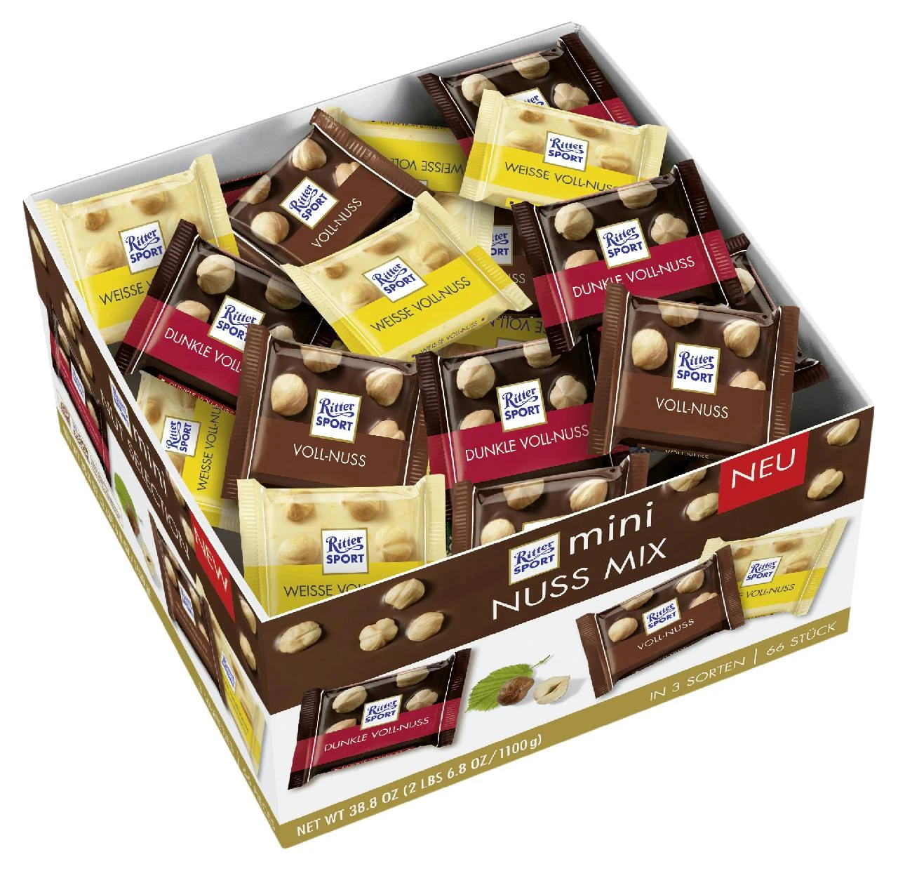 Ritter Sport Nuss Klasse Voll-Nuss 10 X 100 G (1 Kg) – Bild 3