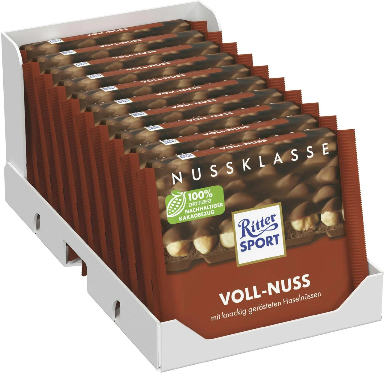 Ritter Sport Nuss Klasse Voll-Nuss 10 X 100 G (1 Kg)