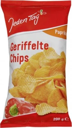 Jeden Tag Geriffelte Chips Paprika