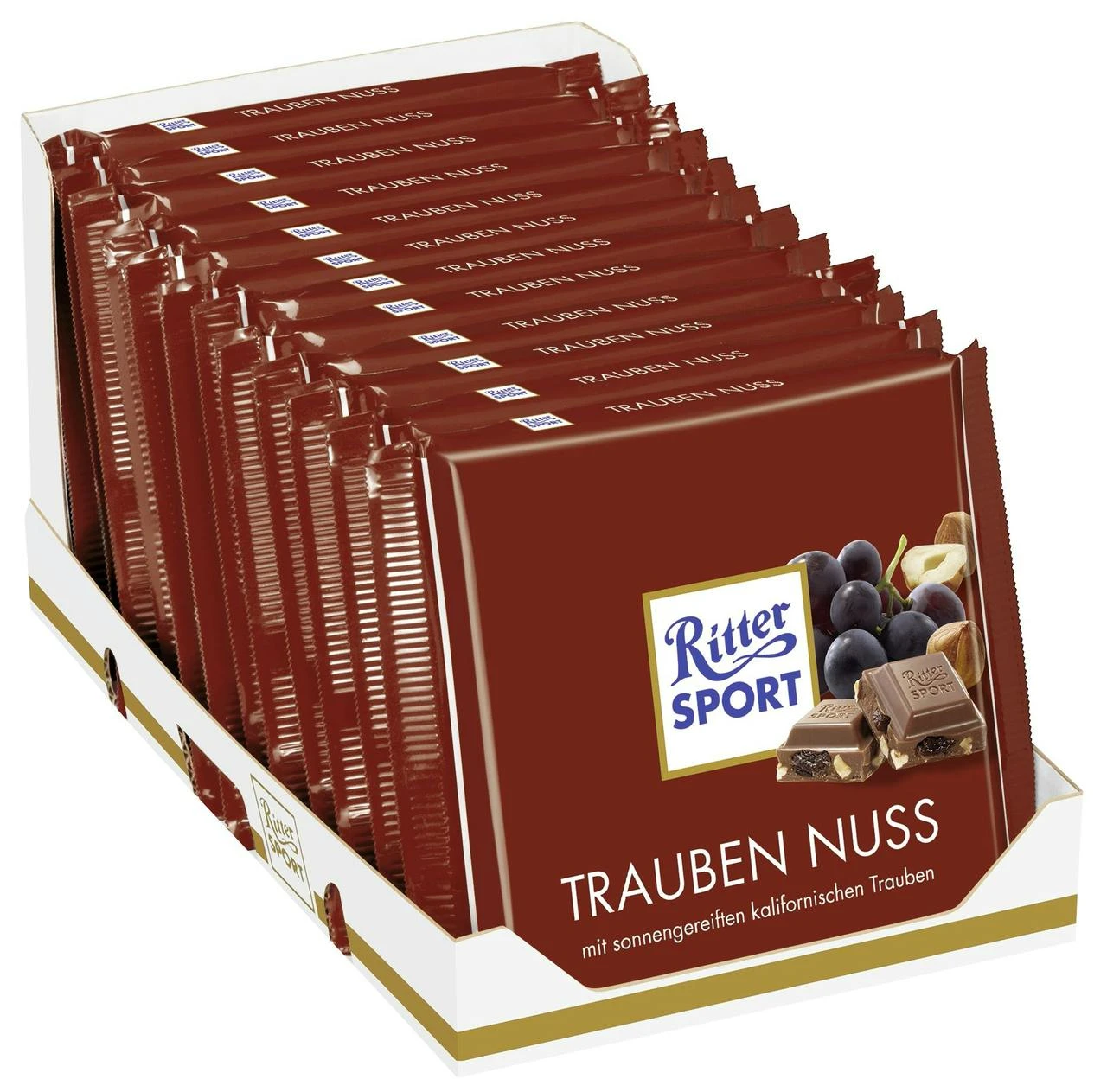 Ritter Sport Nuss Klasse Voll-Nuss 10 X 100 G (1 Kg) – Bild 2